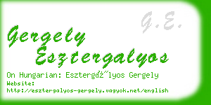 gergely esztergalyos business card